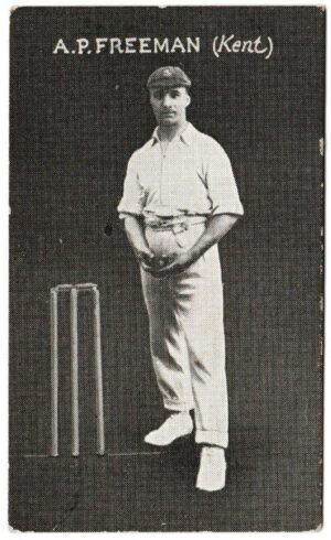Australian Licorice - 'English Cricketers (Blue Back)' (1928) - A.P. Freeman (Kent) Australian Licorice - 'English Cricketers (Blue Back)' (1928) - A.P. Freeman (Kent)