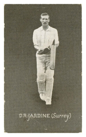 Australian Licorice - 'English Cricketers (Blue Back)' (1928) - D.R. Jardine (Surrey) Australian Licorice - 'English Cricketers (Blue Back)' (1928) - D.R. Jardine (Surrey)