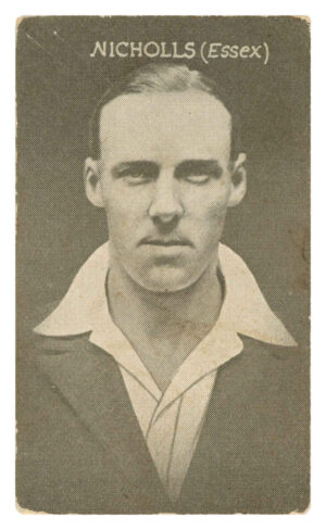 Australian Licorice - 'English Cricketers (Blue Back)' (1928) - Nicholls (Essex) Australian Licorice - 'English Cricketers (Blue Back)' (1928) - Nicholls (Essex)