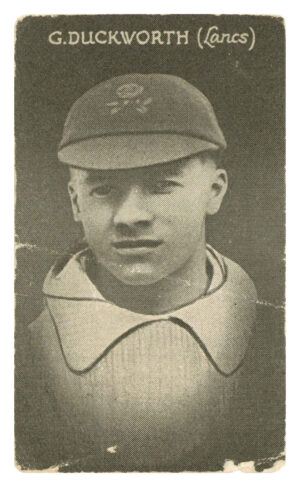 Australian Licorice - 'English Cricketers (Blue Back)' (1928) - G. Duckworth (Lancashire)