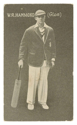 Australian Licorice - 'English Cricketers (Blue Back)' (1928) - W.R. Hammond (Glos) Australian Licorice - 'English Cricketers (Blue Back)' (1928) - W.R. Hammond (Glos)