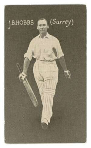 Australian Licorice - 'English Cricketers (Blue Back)' (1928) - J.B. Hobbs (Surrey) Australian Licorice - 'English Cricketers (Blue Back)' (1928) - J.B. Hobbs (Surrey)