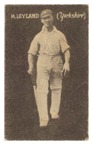 Australian Licorice - 'English Cricketers (1930)' (1930) - M. Leyland (Yorkshire)
