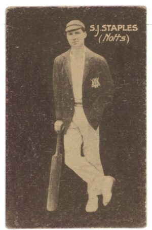 Australian Licorice - 'English Cricketers (1930)' (1930) - S.J. Staples (Nottinghamshire)