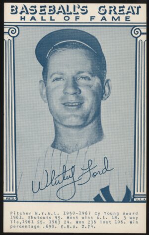 HOF - 'Hall of Fame Whitey Ford' (1977) - Baseball Exhibit Card HOF - 'Hall of Fame Whitey Ford' (1977) - Baseball Exhibit Card