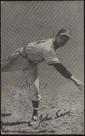 HOF - 'John Sain' (1947-66) - Baseball Exhibit Card HOF - 'John Sain' (1947-66) - Baseball Exhibit Card