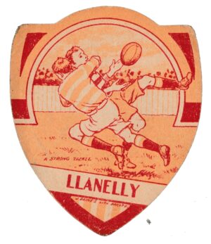 Baines - 'Cricket & Football Cards' (c1901) - Llanelly (A Strong Tackle - Shield)