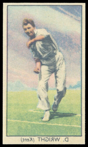 Barratt/Napro - 'Famous Cricketers Transfers' (1949) - #15 - D. Wright (Kent)