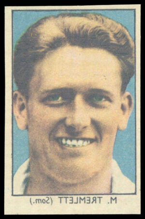 Barratt/Napro - 'Famous Cricketers Transfers' (1949) - #18 - M. Tremlett (Somerset)