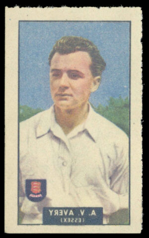 Barratt/WHC - 'Famous Cricketers Transfers' (1949) - #1 - A.V. Avery (Essex)