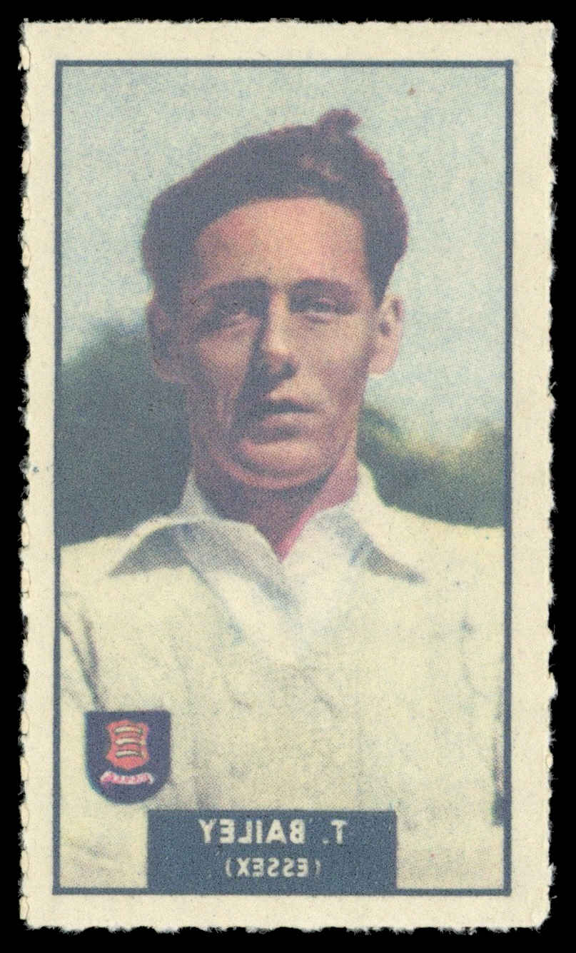Barratt/WHC - 'Famous Cricketers Transfers' (1949) - #2 - T. Bailey (Essex) Barratt/WHC - 'Famous Cricketers Transfers' (1949) - #2 - T. Bailey (Essex)