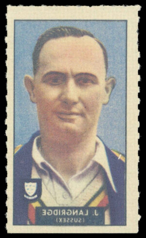 Barratt/WHC - 'Famous Cricketers Transfers' (1949) - #32 - L. Langrdige (Sussex)