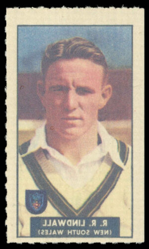 Barratt/WHC - 'Famous Cricketers Transfers' (1949) - #35 - R.R. Lindwall (New South Wales)