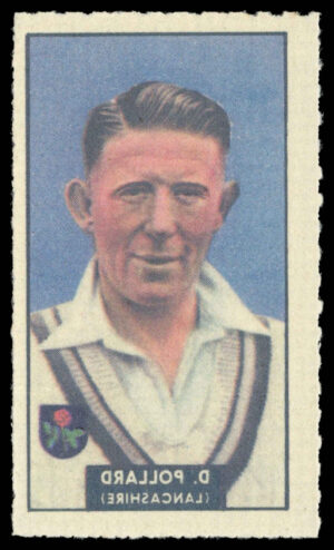 Barratt/WHC - 'Famous Cricketers Transfers' (1949) - #39 - D. Pollard (Lancashire)