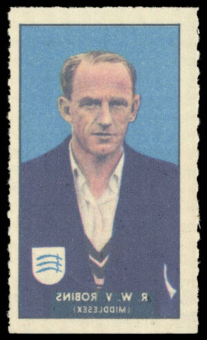 Barratt/WHC - 'Famous Cricketers Transfers' (1949) - #44 - R.W.V. Robins (Middlesex)