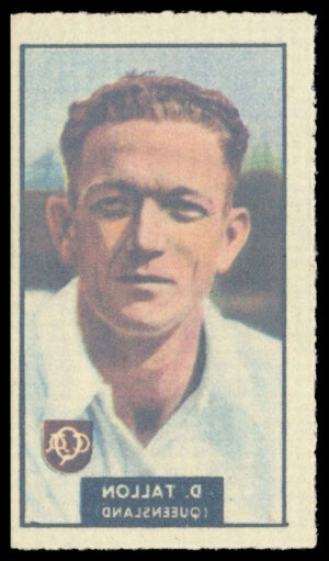 Barratt/WHC - 'Famous Cricketers Transfers' (1949) - #47 - D. Tallon (Queensland)