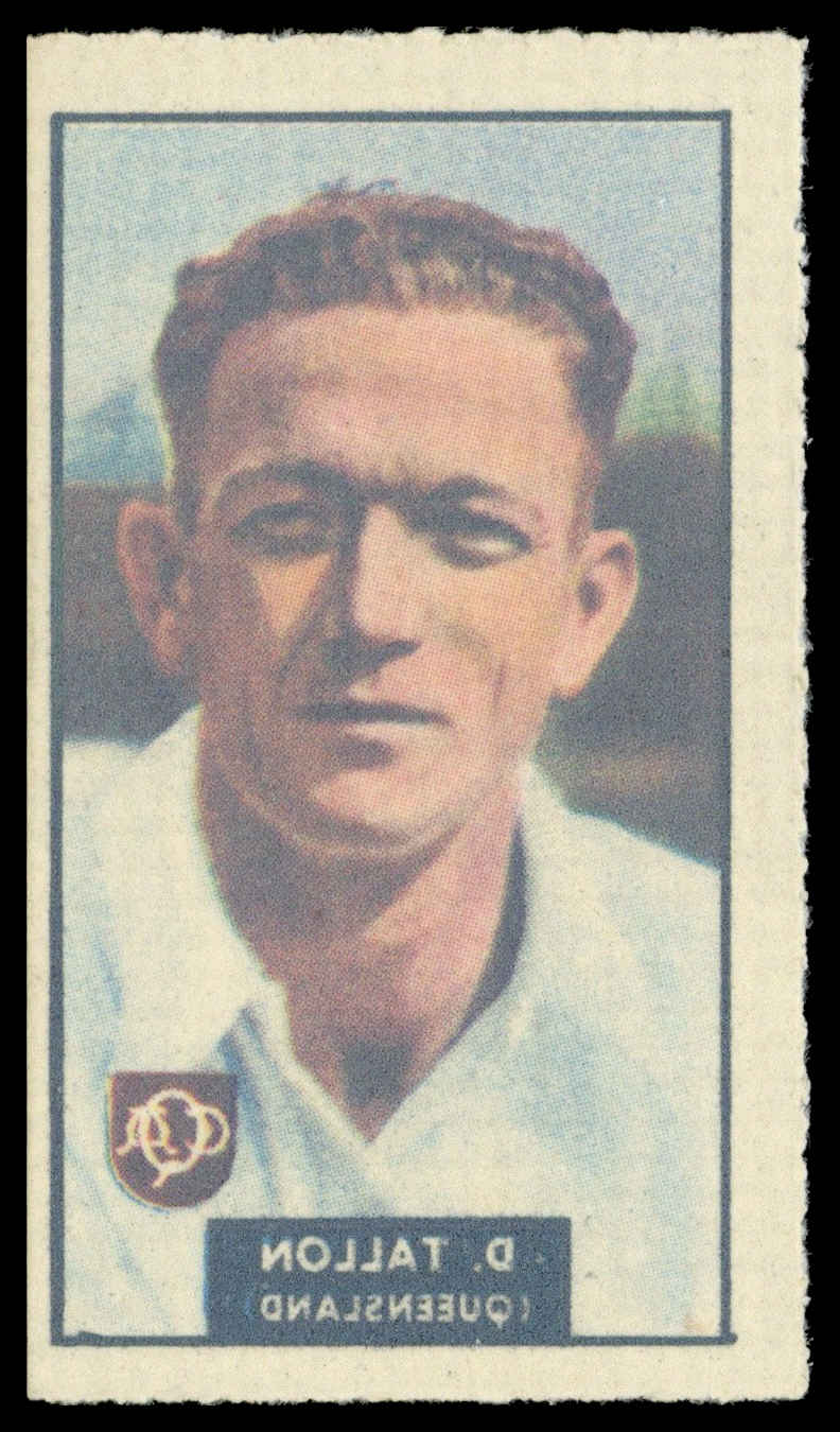 Barratt/WHC - 'Famous Cricketers Transfers' (1949) - #47 - D. Tallon (Queensland) Barratt/WHC - 'Famous Cricketers Transfers' (1949) - #47 - D. Tallon (Queensland)