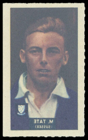 Barratt/WHC - 'Famous Cricketers Transfers' (1949) - #48 - M. Tate (Sussex)