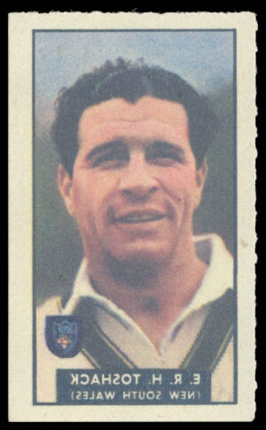 Barratt/WHC - 'Famous Cricketers Transfers' (1949) - #49 - E.R.H. Toshack (New South Wales)