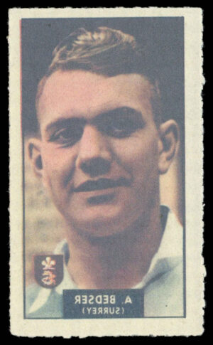 Barratt/WHC - 'Famous Cricketers Transfers' (1949) - #5 - A. Bedser (Surrey)