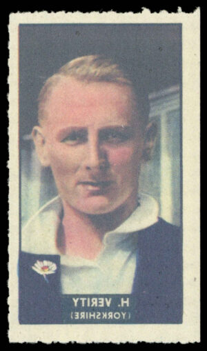 Barratt/WHC - 'Famous Cricketers Transfers' (1949) - #51 - H. Verity (Yorkshire)