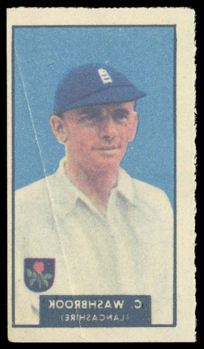 Barratt/WHC - 'Famous Cricketers Transfers' (1949) - #53 - C. Washbrook (Lancashire) Barratt/WHC - 'Famous Cricketers Transfers' (1949) - #53 - C. Washbrook (Lancashire)