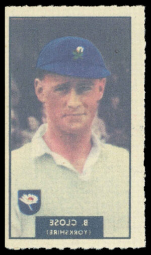 Barratt/WHC - 'Famous Cricketers Transfers' (1949) - #7 - B. Close (Yorkshire)