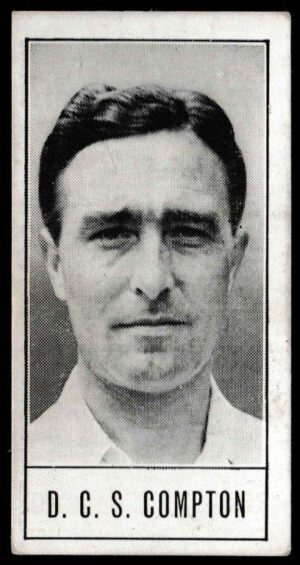 Barratt & Co - 'Test Cricketers by E.W. Swanston' (1956) - D.C.S. Compton (Middlesex)