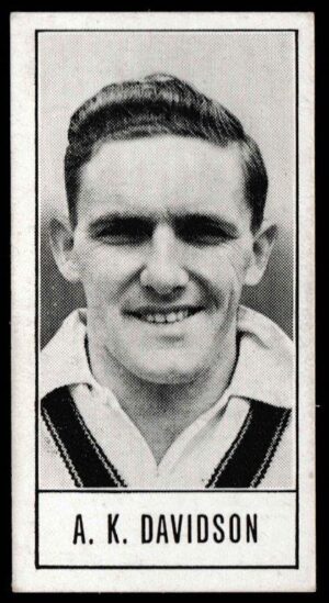Barratt & Co - 'Test Cricketers by E.W. Swanston' (1956) - A.K. Davidson (New South Wales)