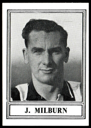 Barratt & Co - 'Famous Footballers 1952-53 - Card #4 - J. Milburn (Newcastle Utd)