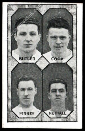 Barratt - 'Football Teams 1st Division' (c1930) - Bolton Wanderers - Butler/Cook/Finney/Nuttall Barratt - 'Football Teams 1st Division' (c1930) - Bolton Wanderers - Butler/Cook/Finney/Nuttall