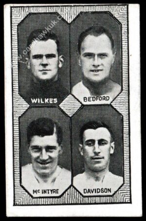 Barratt - 'Football Teams 1st Division' (c1930) - Derby County - Wilkes/Bedford/McIntyre/Davidson