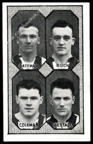 Barratt - 'Football Teams 1st Division' (c1930) - Grimsby Town - Bateman/Buck/Coleman/Bestall