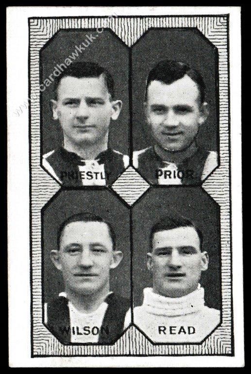 Barratt - 'Football Teams 1st Division' (c1930) - Grimsby Town - Priestley/Prior/Wilson/Read Barratt - 'Football Teams 1st Division' (c1930) - Grimsby Town - Priestley/Prior/Wilson/Read