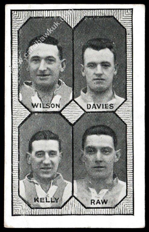 Barratt - 'Football Teams 1st Division' (c1930) - Huddersfield Town - Wilson/Davies/Kelly/Raw Barratt - 'Football Teams 1st Division' (c1930) - Huddersfield Town - Wilson/Davies/Kelly/Raw