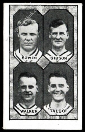 Barratt - 'Football Teams 1st Division' (c1930) - Aston Villa - Bowen/Gibson/Walker/Talbot