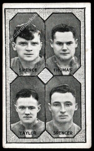 Barratt - 'Football Teams 1st Division' (c1930) - Man Utd - Spence/Thomas/Taylor/Spence