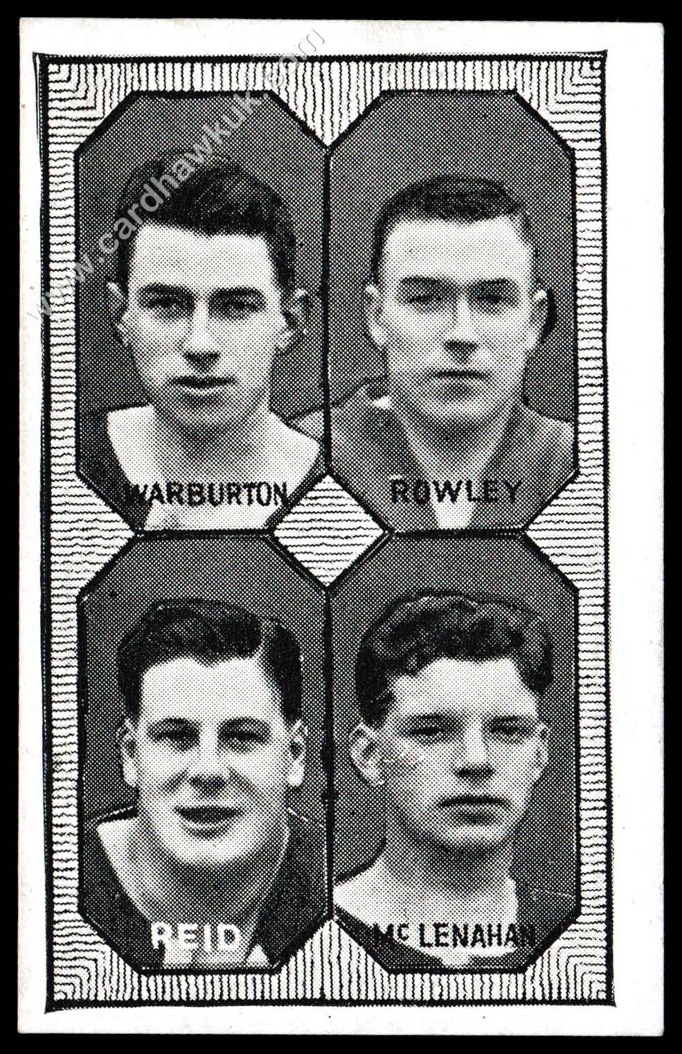 Barratt - 'Football Teams 1st Division' (c1930) - Man Utd - Warburton/Rowley/Reid/McLenahan Barratt - 'Football Teams 1st Division' (c1930) - Man Utd - Warburton/Rowley/Reid/McLenahan