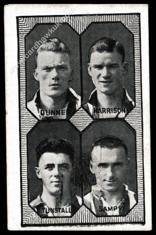 Barratt - 'Football Teams 1st Division' (c1930) - Sheffield Utd - Dunne/Harrison/Tunstall/Sampy Barratt - 'Football Teams 1st Division' (c1930) - Sheffield Utd - Dunne/Harrison/Tunstall/Sampy