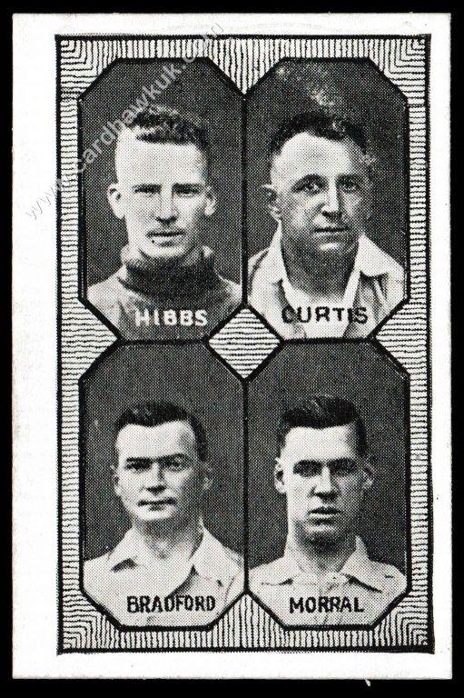 Barratt - 'Football Teams 1st Division' (c1930) - Birmingham - Hibbs/Curtis/Bradford/Morral Barratt - 'Football Teams 1st Division' (c1930) - Birmingham - Hibbs/Curtis/Bradford/Morral