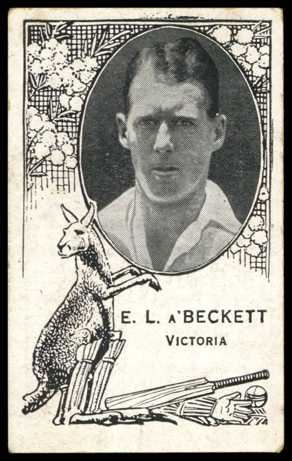 Barratt - 'Australian Test Players' - E.L. a.Beckett (Victoria) (1930) Barratt - 'Australian Test Players' - E.L. a.Beckett (Victoria) (1930)