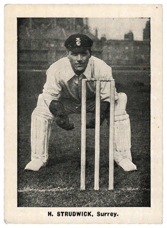 Thomson (D.C.) - 'Cricketers (Vanguard - EL)' - H. Strudwick (Surrey) Thomson (D.C.) - 'Cricketers (Vanguard - EL)' - H. Strudwick (Surrey)