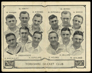 Barratt - 'Cricket Team Folders' (1933) - Yorkshire County C.C.