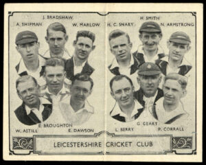 Barratt - 'Cricket Team Folders' (1933) - Leiestershire County C.C.