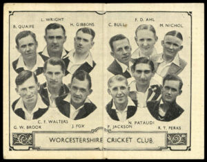 Barratt - 'Cricket Team Folders' (1933) - Worcestershire County C.C.