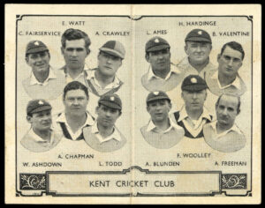 Barratt - 'Cricket Team Folders' (1933) - Kent County C.C.
