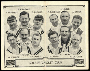 Barratt - 'Cricket Team Folders' (1933) - Surrey County C.C.
