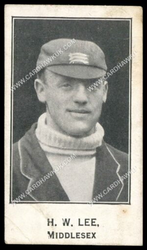 Barratt - 'Cricketers Footballers & Teams' (1925) - H.W. Lee (Middlesex)