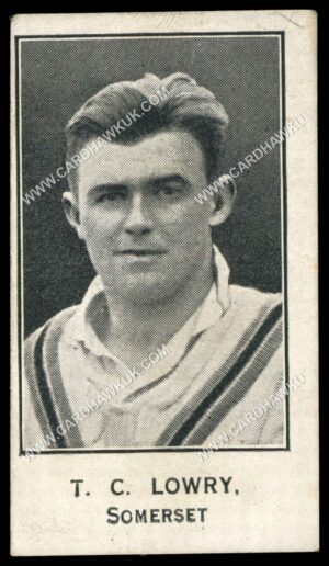 Barratt - 'Cricketers Footballers & Teams' (1925) - T.C. Lowry (Somerset)