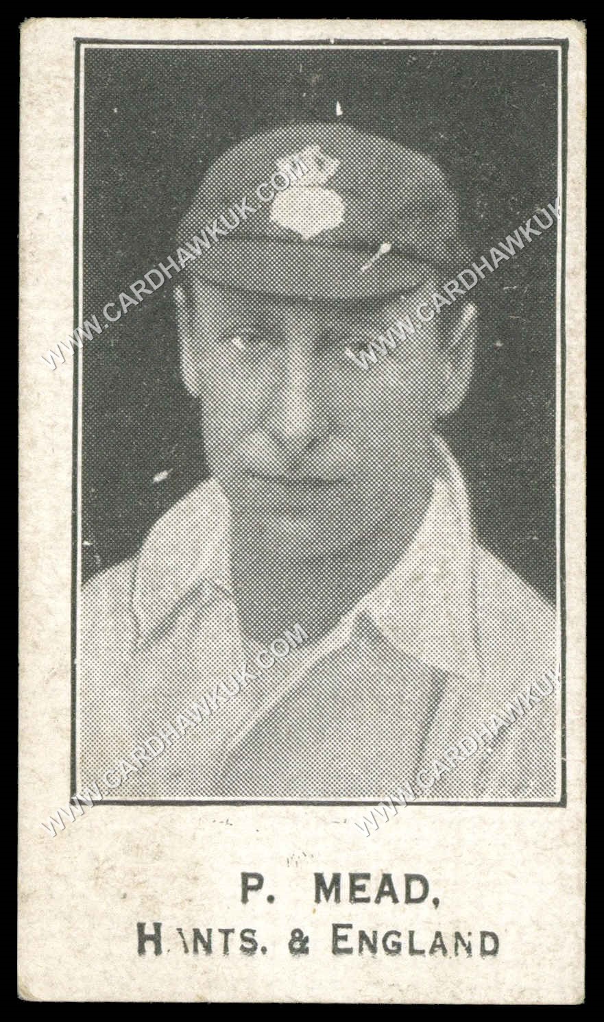 Barratt - 'Cricketers Footballers & Teams' (1925) - P. Mead (Hants & England) Barratt - 'Cricketers Footballers & Teams' (1925) - P. Mead (Hants & England)